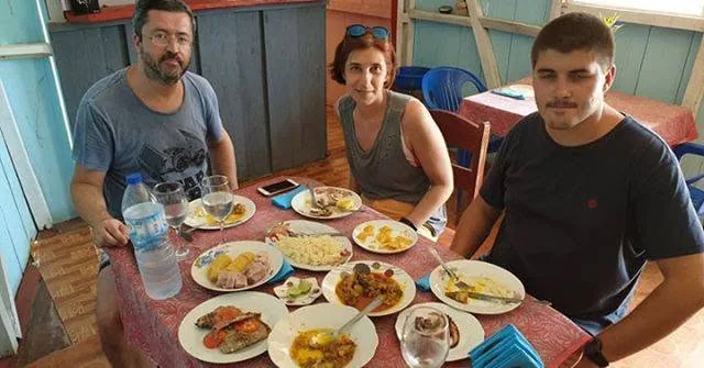 Almoço partilhado com hóspedes